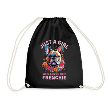French Bulldog Lovers - Drawstring Bag - black - Front