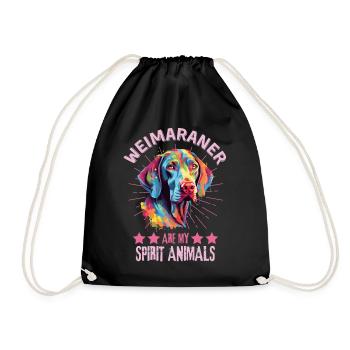 Weimaraner Amateurs d’art coloré de Weimaraner - Sac de sport léger - noir - Devant
