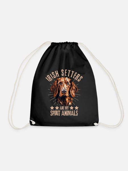 Irish Setter Liebhaber Geometrie Irish Setter Kuns - Turnbeutel - Schwarz