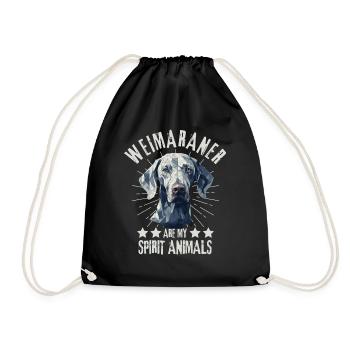 Weimaraner Liebhaber Geometry Weimaraner Kunst - Drawstring Bag - black - Front