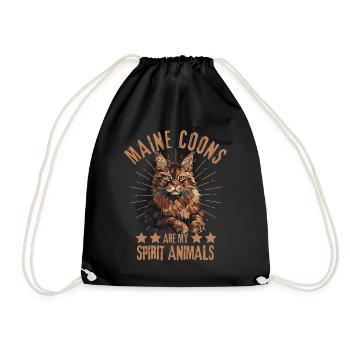 Maine Coon Lover Géométrie Maine Coon Cat - Sac de sport léger - noir - Devant