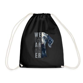 Weimaraner Liebhaber Geometry Weimaraner Kunst - Drawstring Bag - black - Front