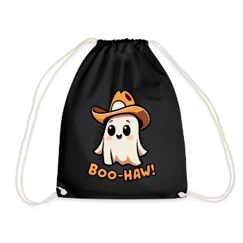 Halloween Ghost Cowboy - Drawstring Bag - black - Front