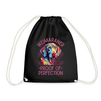 Weimaraner Amateurs d’art coloré de Weimaraner - Sac de sport léger - noir - Devant