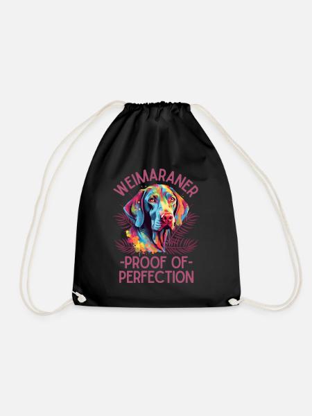 Weimaraner Liebhaber Bunter Weimaraner Kunst - Turnbeutel - Schwarz