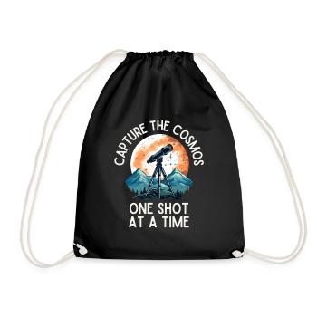 Astrophotography Astronomy Telescope - Drawstring Bag - black - Front