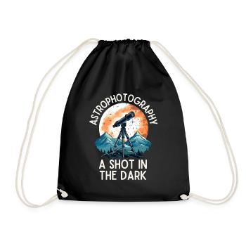 Astrophotography Astronomy Telescope - Drawstring Bag - black - Front
