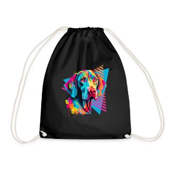 Style Weimaraner des années 80 - Sac de sport léger - noir - Devant