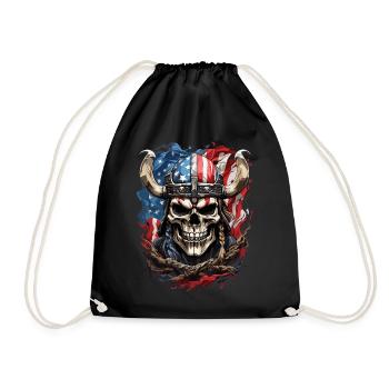 U.S. Viking Warrior - Drawstring Bag - black - Front