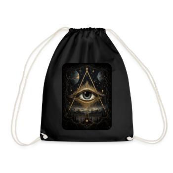 Œil divin mystique - Sac de sport léger - noir - Devant