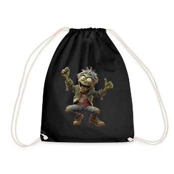 Marvin le zombie vert joyeux - Sac de sport léger - noir - Devant