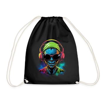 Alien Rave - Drawstring Bag - black - Front
