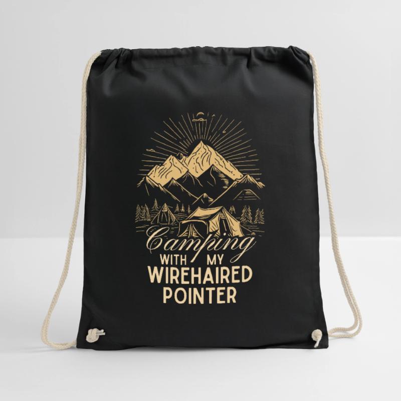 Deutsch Drahthaar Camping Wirehaired Pointer Turnbeutel
