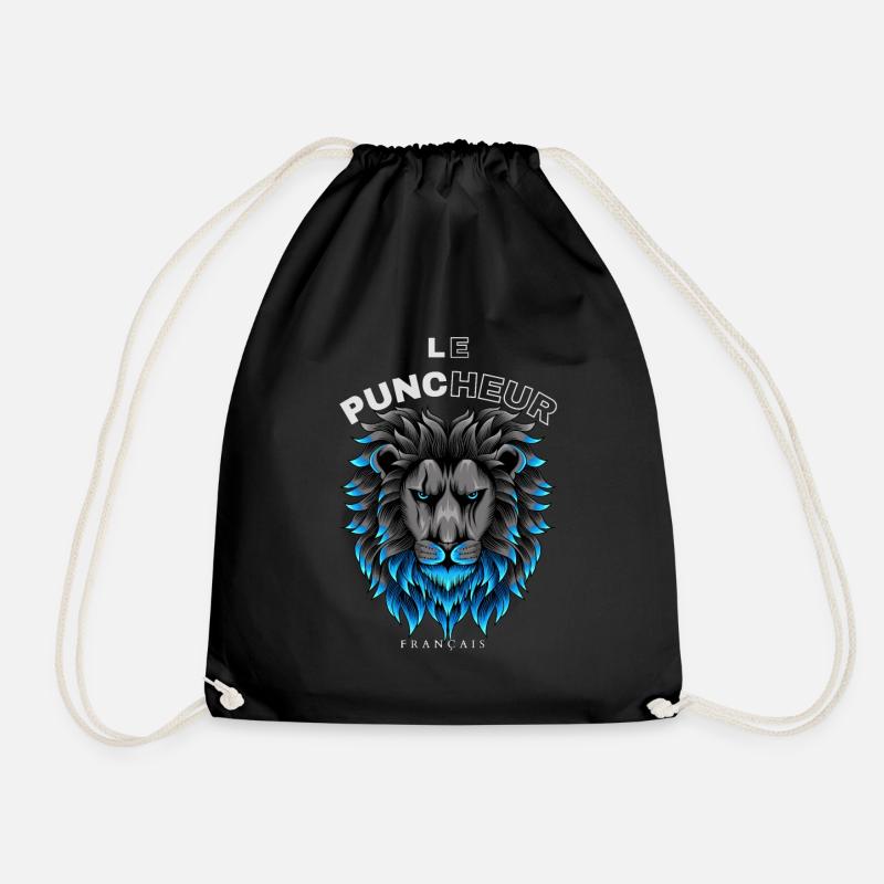 The Blue Lion - Drawstring Bag - black