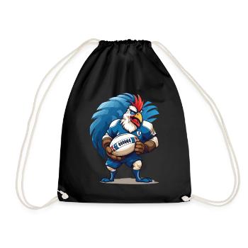 Rugby France Coq Ballon De Rugby Joueur Fan De Sport - Sac de sport léger - noir - Devant