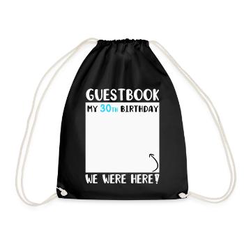 30th Birthday - Drawstring Bag - black - Front