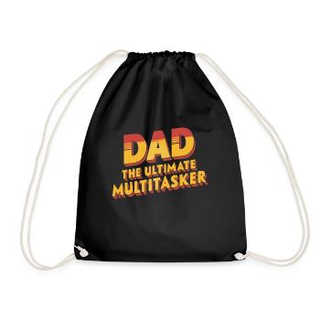 Dad The Ultimate Multitasker Retro - Turnbeutel - Schwarz - Vorne