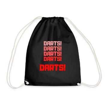 Darts! Darts! Darts! Darts! Darts! - Drawstring Bag - black - Front