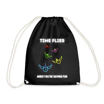 Le temps passe vite quand on s’amuse. - Sac de sport léger - noir - Devant
