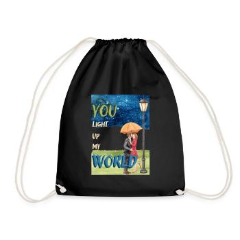 You Light up My World - Turnbeutel - Schwarz - Vorne