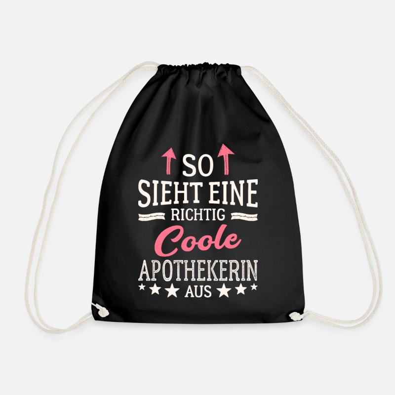 So sieht eine richtig coole Apothekerin aus - Turnbeutel - Schwarz
