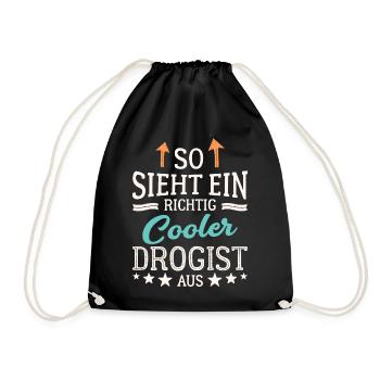So sieht ein richtig cooler Drogist aus - Turnbeutel - Schwarz - Vorne