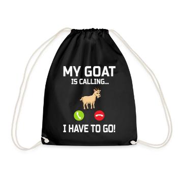 Goat - Drawstring Bag - black - Front