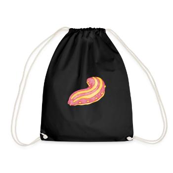 Curious sea cucumber - Drawstring Bag - black - Front