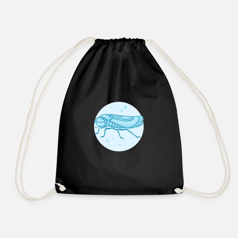 Living Jumping Cicada - Drawstring Bag - black