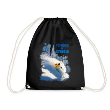 Powder to the people - power edition - Drawstring Bag - black - Front