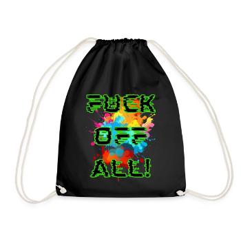 Punk-Farbexplosion - Turnbeutel - Schwarz - Vorne