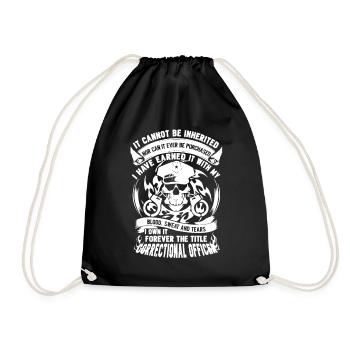 Forever The Title Correctional Officer - Drawstring Bag - black - Front