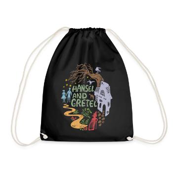 Hansel and Gretel Witch House Vintage - Drawstring Bag - black - Front