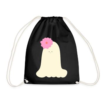 Playful Halloween Ghost - Drawstring Bag - black - Front