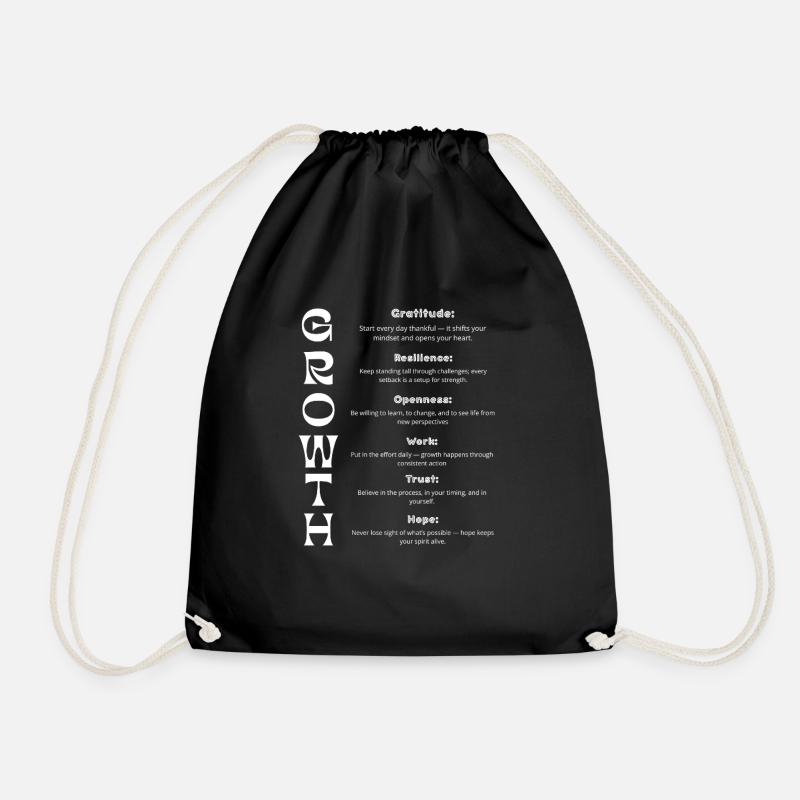 Growth Development - Drawstring Bag - black