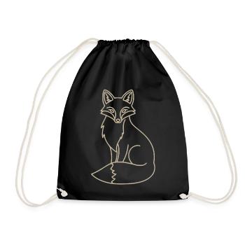 Golden Fox - Drawstring Bag - black - Front