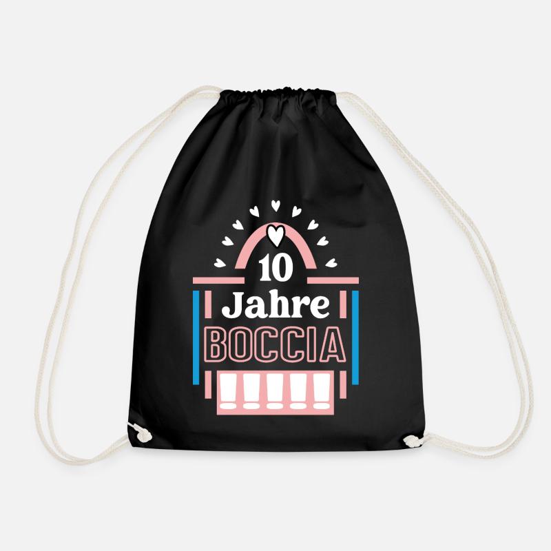 Boccia Anniversary 10 Years Coach Player - Drawstring Bag - black