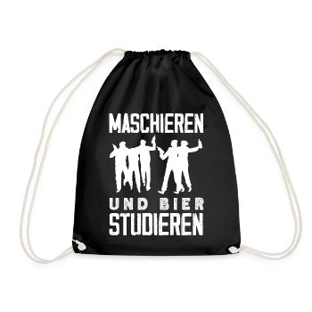 Lustiges Vatertag Geschenk Papa Bier - Turnbeutel - Schwarz - Vorne