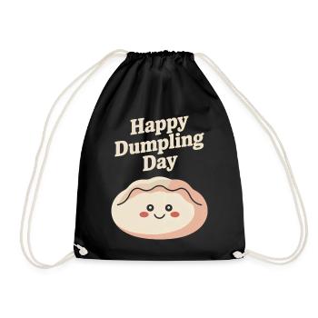 Happy Dumpling Day - Turnbeutel - Schwarz - Vorne