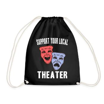 Theater Schauspieler Geschenkideen - Turnbeutel - Schwarz - Vorne