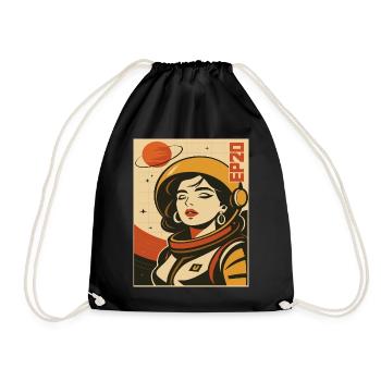 Astronaut Retro Space Comic - Sac de sport léger - noir - Devant