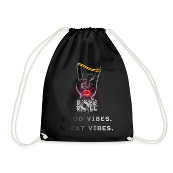 ROCK & ROLL – Design musical urbain - Sac de sport léger - noir - Devant