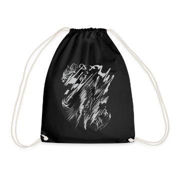 Contexte artistique abstrait - Gris - Sac de sport léger - noir - Devant