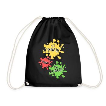 Boom, in your face! - Drawstring Bag - black - Front