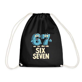 US Flag 67 Memes Six Seven - Drawstring Bag - black - Front