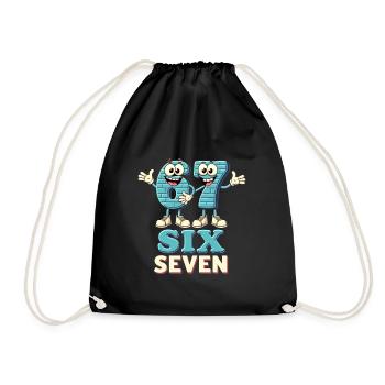 US Flag 67 Memes Six Seven - Drawstring Bag - black - Front