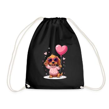 Dackel teckel teckel tekel - Sac de sport léger - noir - Devant