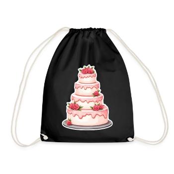 Cake Wedding - Drawstring Bag - black - Front