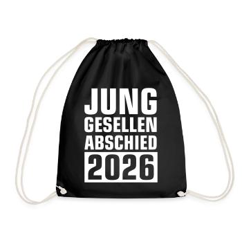 Junggesellenabschied 2026 - Turnbeutel - Schwarz - Vorne