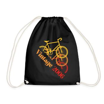 2006 vintage - Drawstring Bag - black - Front